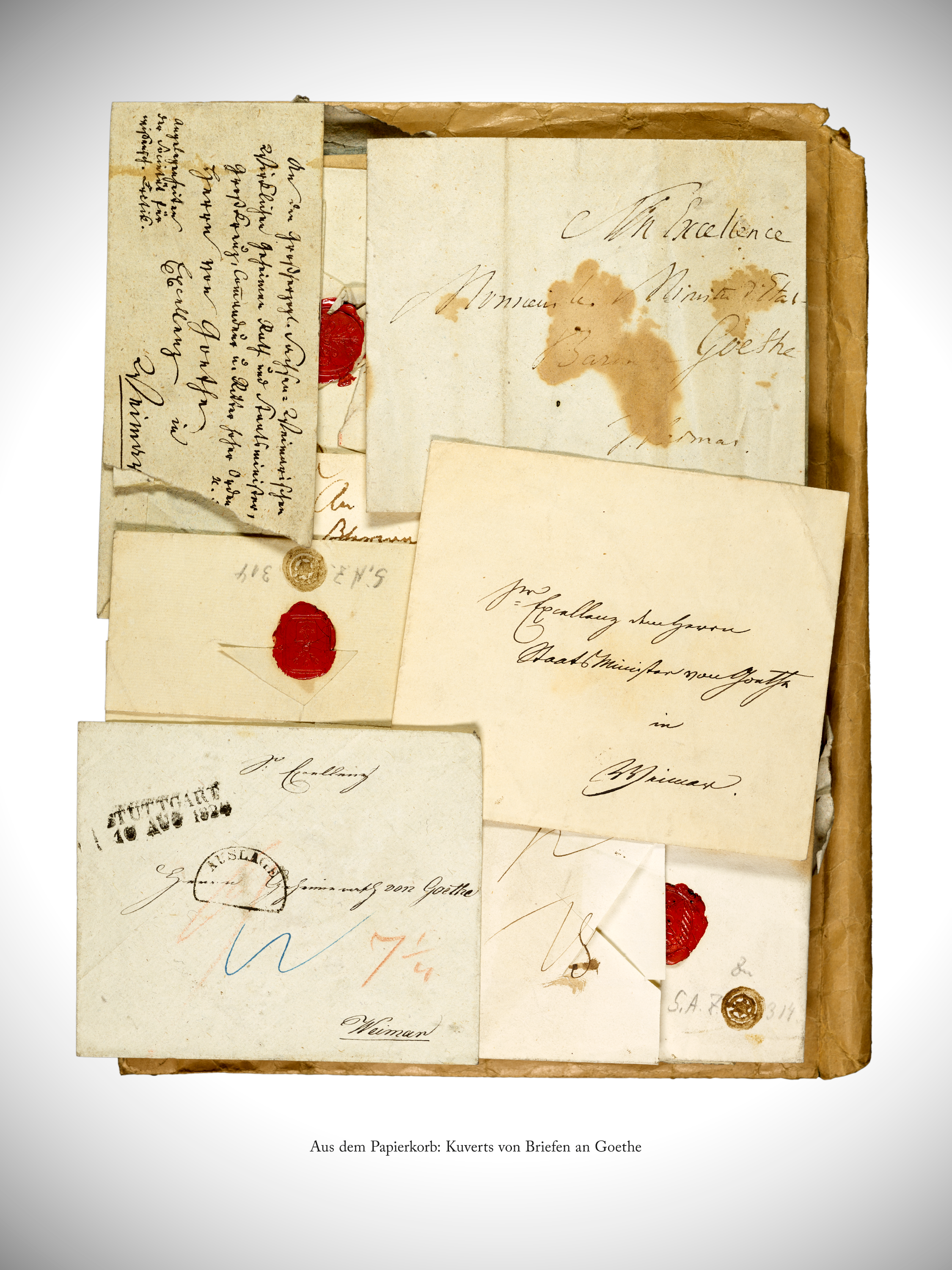 Ansicht von mehreren historischen Briefen