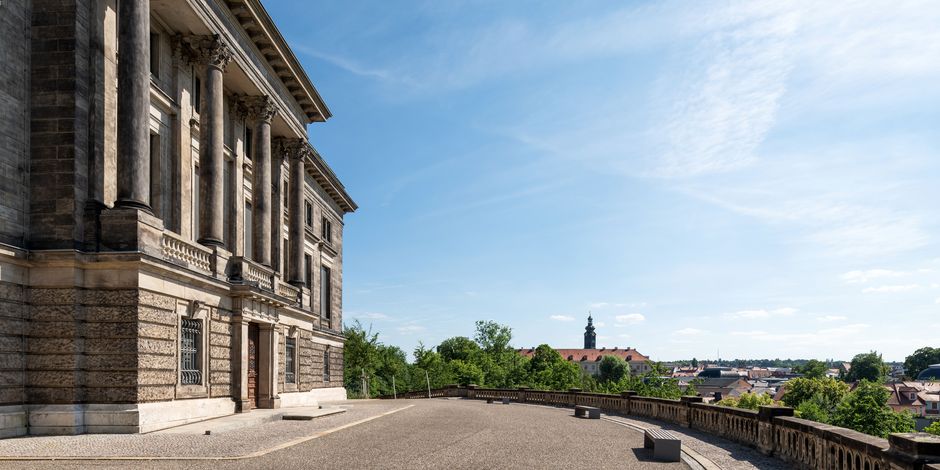 The terrace of the Goethe- und Schiller-Archiv