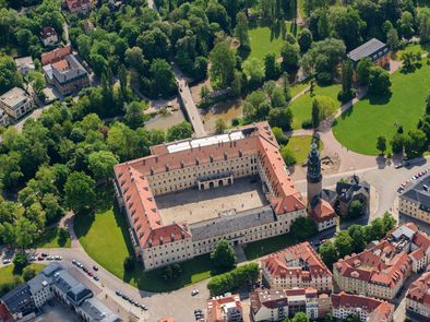 Luftaufnahme des Weimarer Stadtschlosses