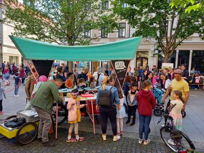 Aktion zum Kindertag in der Schillerstraße in Weimar