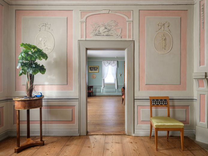 Künstliche Grünpflanze in barocken Zimmer