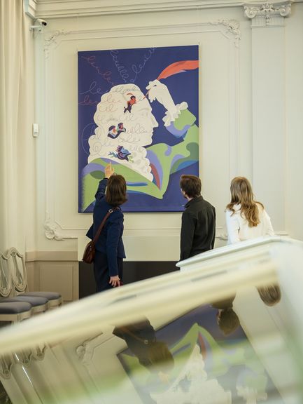 Eine Grafik, die Goethes Silhouette zeigt