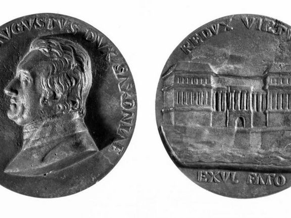  Christian Friedrich Tieck, Carl August von Sachsen-Weimar-Weisenach, 1803 (verso: Brustbild, recto: Weimarer Schloss)