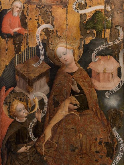 Triptych of the Annunciation of Mary with the Unicorn, middle panel, Erfurt, ca. 1430/40
