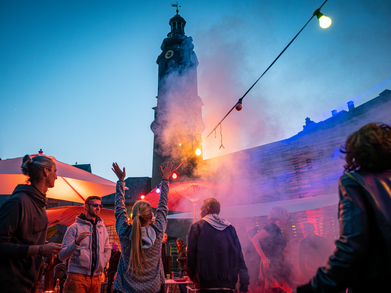 Feierabend mit Freunden am Co-Labor
