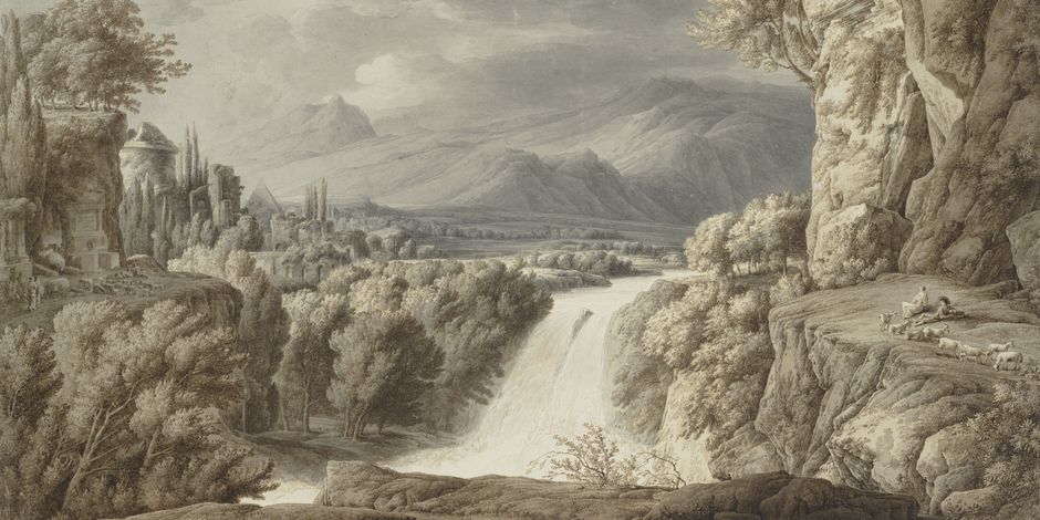 Kobell, Franz Innocenz Josef: “Heroic Landscape with Waterfall”