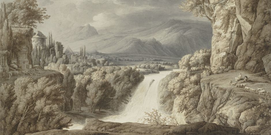 Kobell, Franz Innocenz Josef: „Heroische Landschaft mit Wasserfall“
