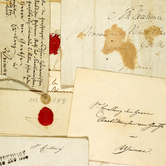 View of several historical letters