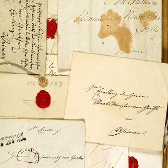 Ansicht von mehreren historischen Briefen