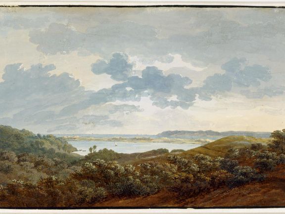  Caspar David Friedrich, Rügenlandschaft mit Meeresbucht, um 1802, Gouache 