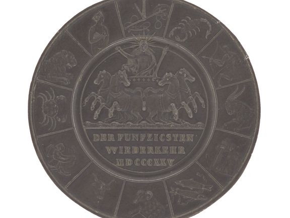 Medaille aus dem Jahr 1825 zum fünfzigjährigen Jubiläum des Regierungsantritts von Großherzog Carl August