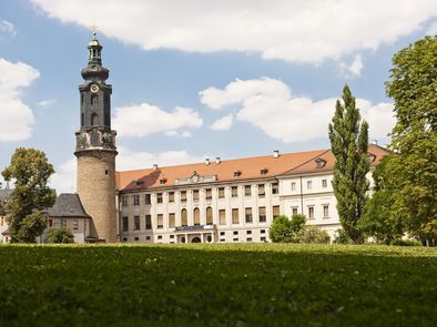 Blick auf das Weimarer Stadtschloss mit Bastille