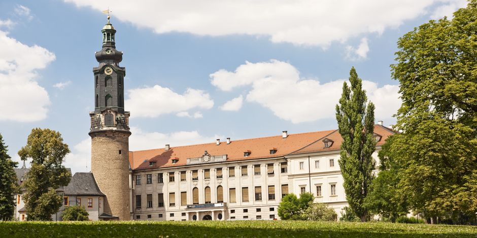 View on the Weimar City Castle with Bastille