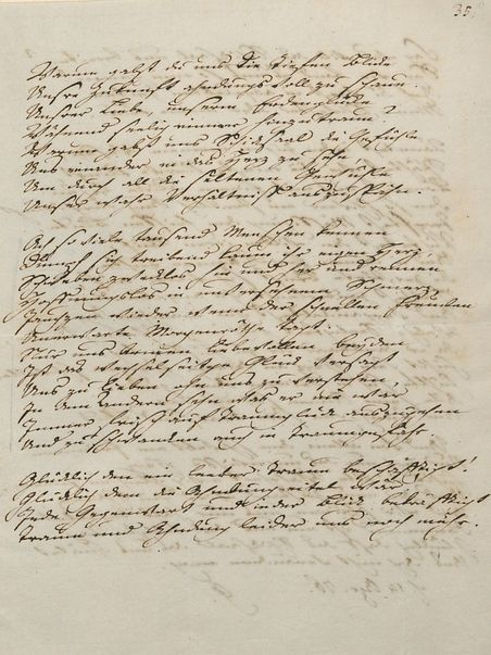 Faksimilie von Johann Wolfgang von Goethes, Briefgedicht an Charlotte von Stein (14. April 1776)