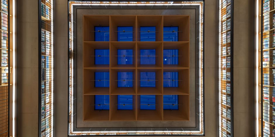 Ceiling of the "Book Cube" in the Study Centre