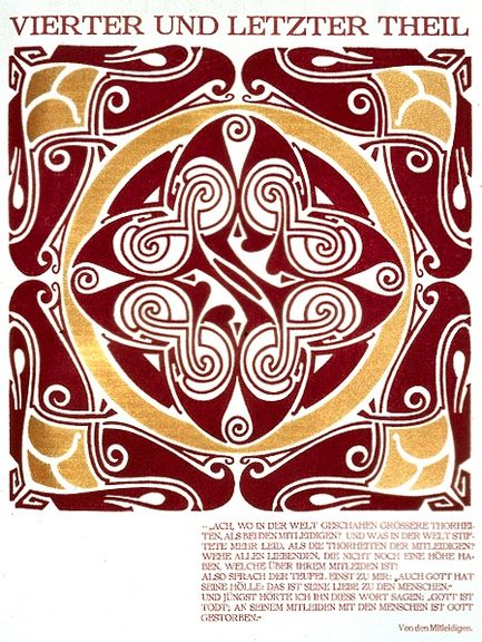 Buchgestaltung für Friedrich Nietzsches ›Also sprach Zarathustra‹, 1908 