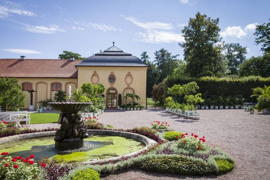 Außenaufnahme der Orangerie von Schloss Belvedere