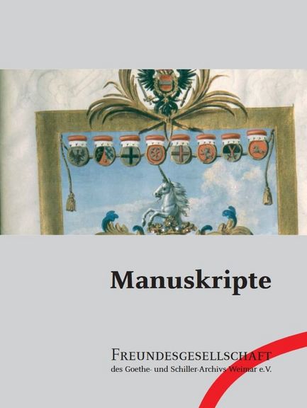 Ein Exemplar des Manuskripte 1 Heftes der Freundesgesellschaft des Goethe- und Schiller-Archivs 