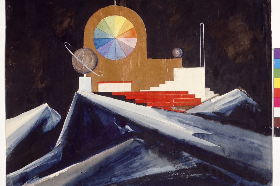 Oskar Schlemmer, „Wilde Gegend am Montblanc (Zauberschloss des Faust)“