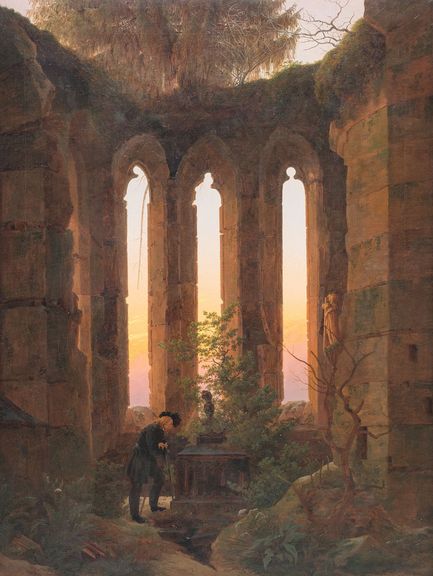 Caspar David Friedrich, Huttens Grab, ca. 1823/1824, Öl auf Leinwand