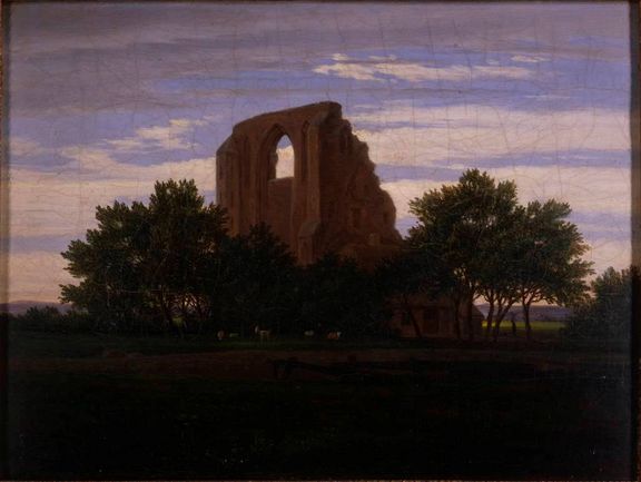  Carl Gustav Carus, Klosterruine Eldena bei Greifswald, 1823