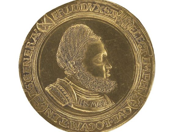 Goldmedaille auf Friedrich den Weisen im Wert von zwölf Dukaten aus dem Jahr 1512