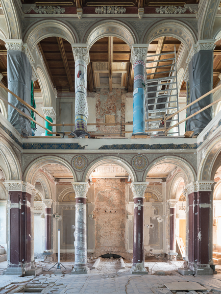 Schlosskapelle während der Restaurierung 2021 