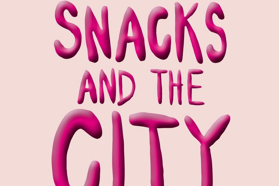 In pinker Schrift auf lach-farbenem Untergrund steht der Name des Initiativen-Treffs "Snacks and the City"