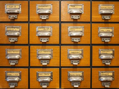 Old card catalogue