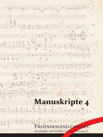 Ein Exemplar des Manuskripte 4 Heftes der Freundesgesellschaft des Goethe- und Schiller-Archivs 