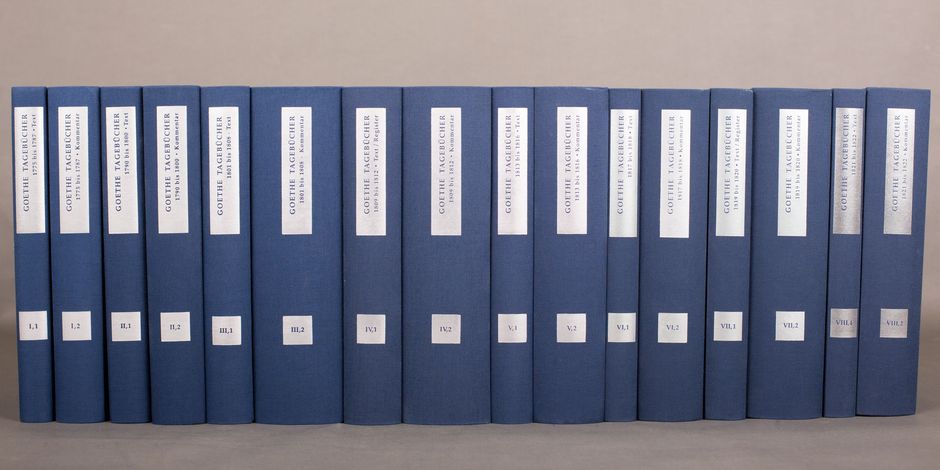 Foto der historisch-kritische Ausgabe von Goethes Tagebüchern