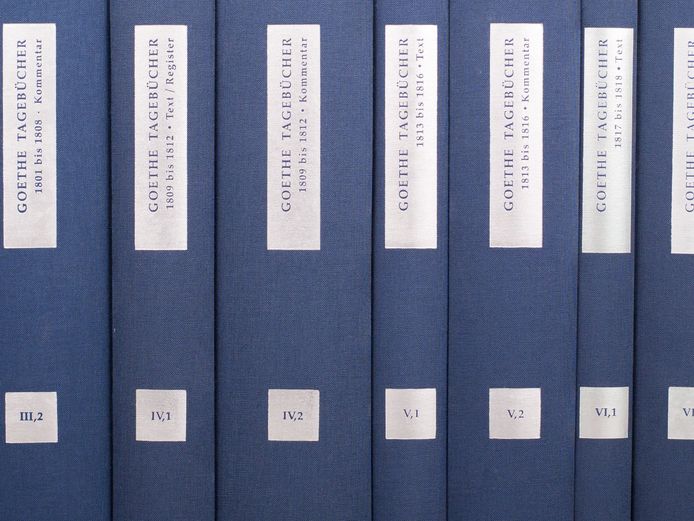 Foto der historisch-kritische Ausgabe von Goethes Tagebüchern