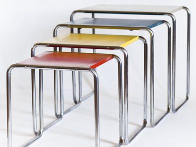 Marcel Breuer, Viersatztische B9 / Four-Piece Set Tables B9, 1925-1926, Dauerleihgabe der Ernst von Siemens Kunststiftung an die Klassik Stiftung Weimar / Permanently on loan to Klassik Stiftung Weimar by Ernst von Siemens Kunststiftung