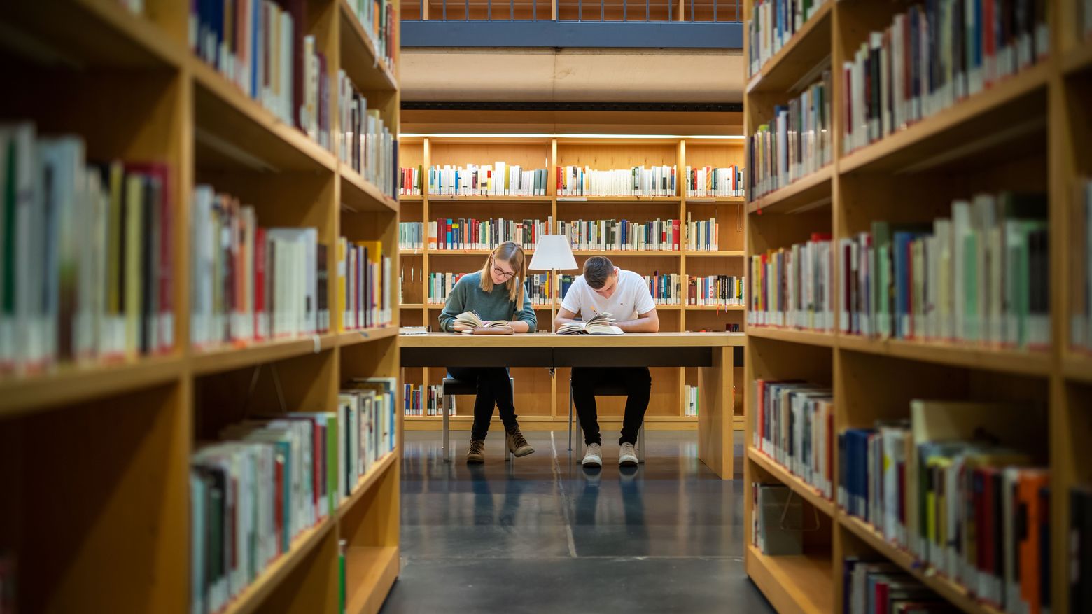 Students studying at the Study Centre (research library) of the Herzogin Anna Amalia Bibliothek