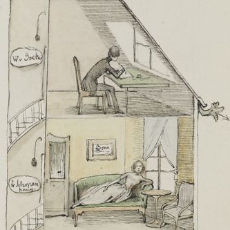 Wohnhaus gezeichnet von Adele Schopenhauer