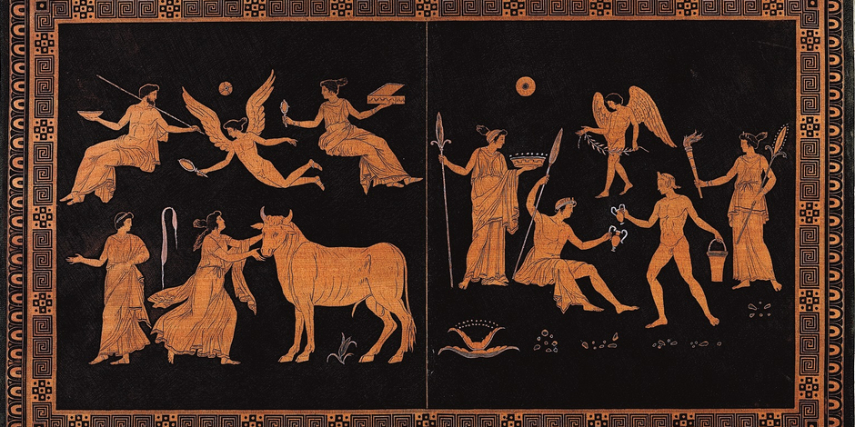 Abbilung von antiken mythologischen Gestalten