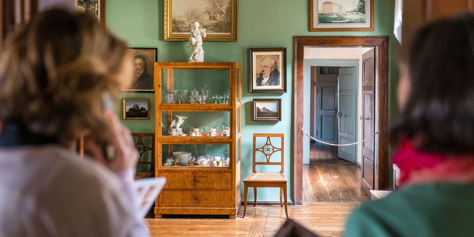 Visiteurs de la maison de Goethe