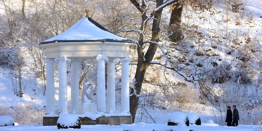 Musentempel im Schlosspark Tiefurt im Schnee