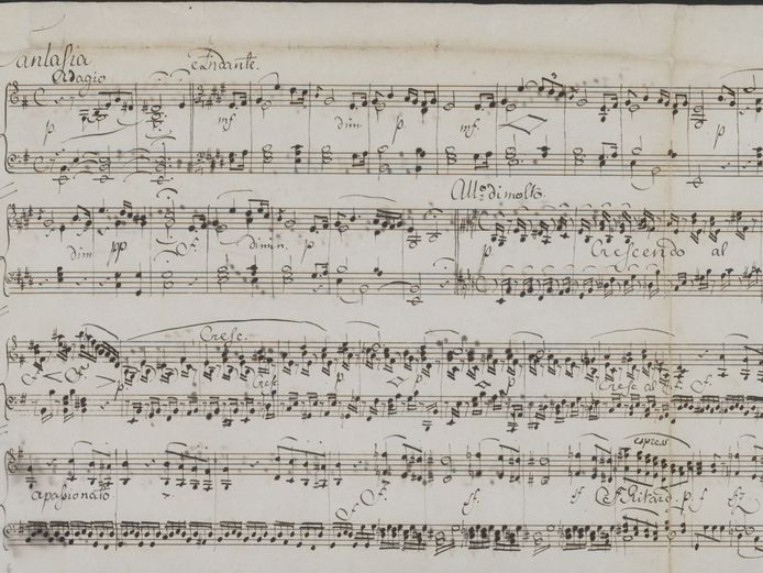 Faksimilie von Felix Mendelssohn Bartholdys, „The Last Rose of Summer“