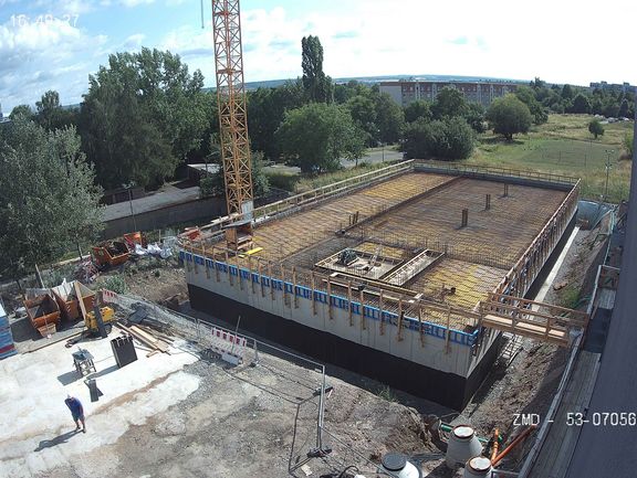 Bewehrung der Decke über dem Keller