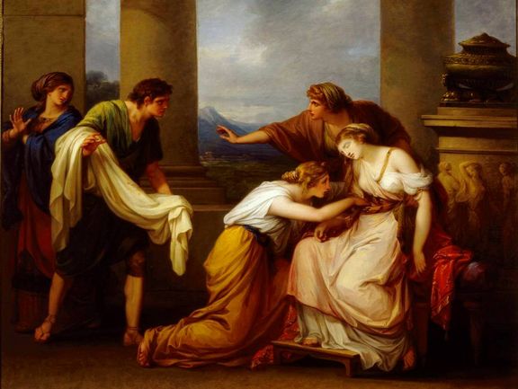  Angelica Kauffmann, Julia, die Gemahlin Pompejus, erfährt den vermeintlichen Tod des Gatten, 1785 