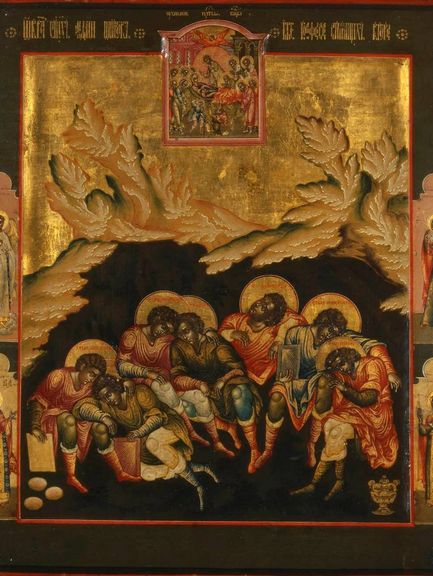  Russland, Heilige Sieben Schlafenden von Ephesos, 18. Jh. 