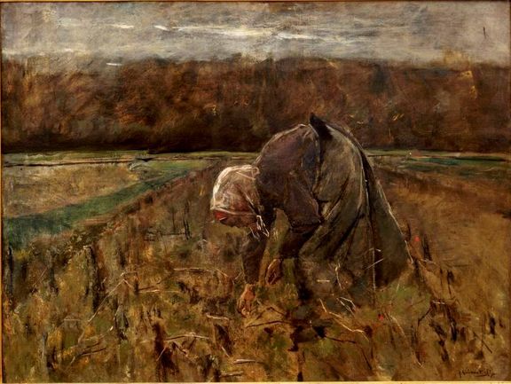  Max Liebermann, Kartoffelsammlerin, 1874 